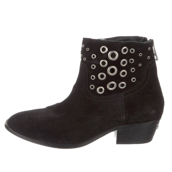 Zadig & Voltaire 100% leather black Boots with silver metal studs EUR size 36 - Picture 2 of 16